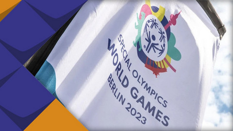 Fahne mit Special Olympics Logo