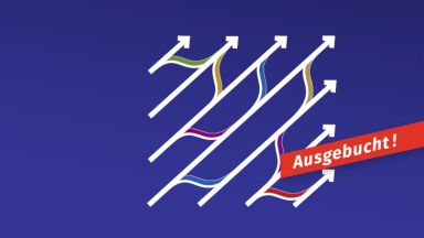 Fachtag auf der Rehacare (verschiedene Pfeile die in eine Richtung nach oben Rechts weisen und zwischen ihnen sind farbige Verbindungen hervorgehoben. (Veranstaltung ist ausgebucht)