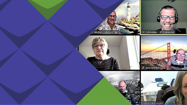 Das Foto zeigt 12 Bilder von Teilnehmerinnen und Teilnehmer des vergangenen ZOOM Stammtisches.