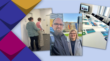 Bild mit einer Kollage von Eindrücken aus der SensiPro-Schulung. Es sind Teilnehmende, Referentinnen und Infomaterial abgebildet.