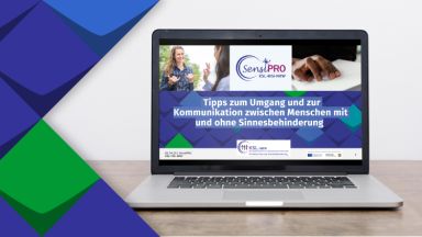 Laptop mit Logo - SensiPro-Schulung